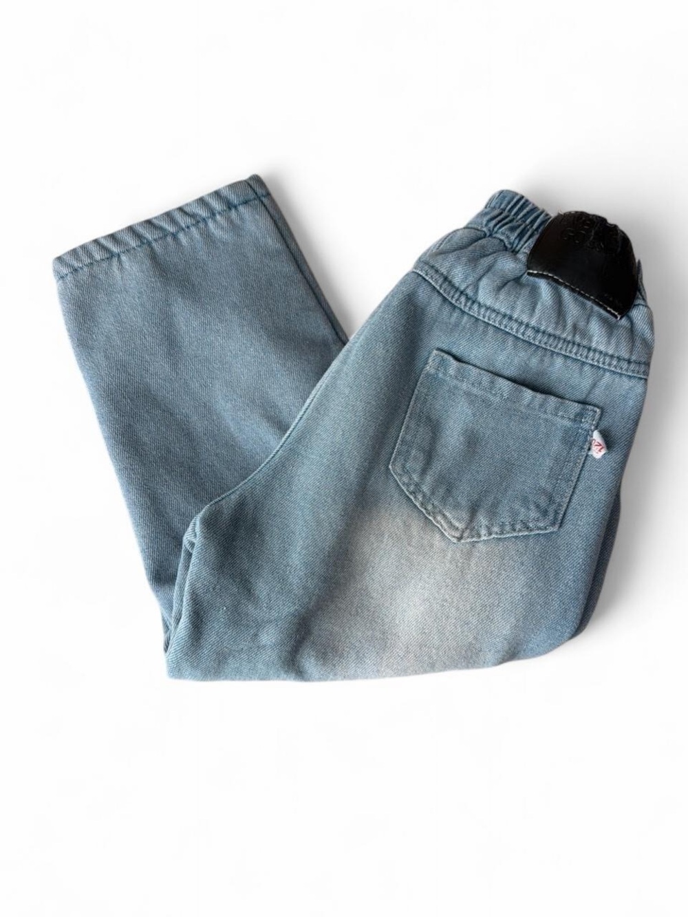 Kids Light Blue Elastic Waist Fleece Lining Jeans size 120 (5-6Y)